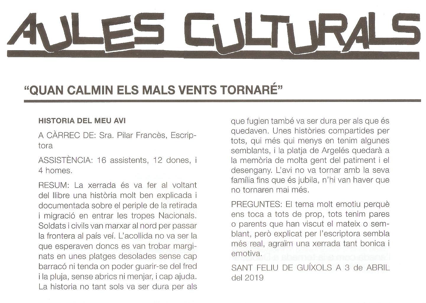 aules culturals